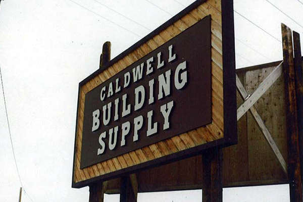 old caldwell building supply sign