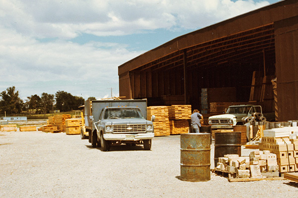 old photo of caldwell lumber yard